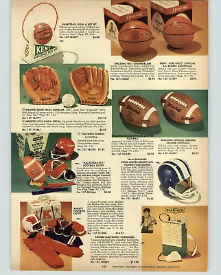 1962 PAPER AD Spalding Roger Maris Baseball Glove Wilt Chamberlain Basketball • $7.98