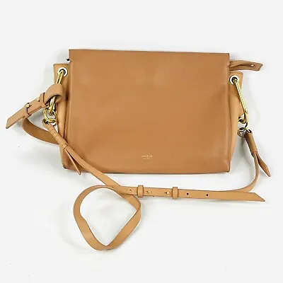$99.95 • Buy Oroton Brown Tan Pebbled Leather Crossbody Tote Bag Handbag