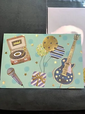 Birthday Greeting Card 3D Rock N Roll Band Party Fun Fold Out Card! • $2.95