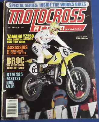Motocross Action Magazine-may 1982-ktm 495-kaw Works-anaheim-broc Glover-yz250j • $19