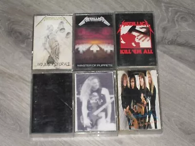 Lot Of 6 Metallica Cassettes! (kill/live/master/justice/garage/black Album) • $51