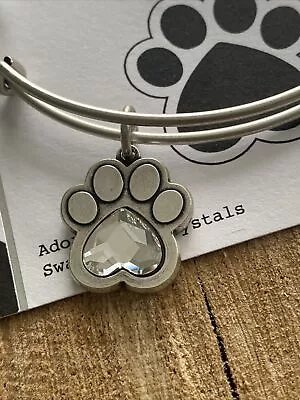 NWT Alex And Ani  PRINTS OF LOVE   Cat/Dog Mom Mother's Day Silver Bracelet Card • $19.99