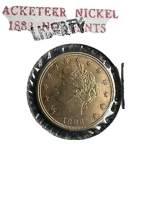 1883 Racketeer Nickel Liberty Head 5c Gold Plated No Cents Super High Grade • $85