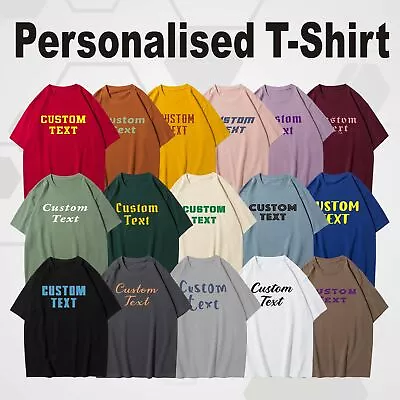 Custom Text Design T-Shirts Gift Idea Make Your Own Shirt Personalized T-shirt • $14.99