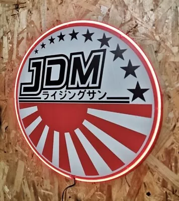 Custom 18  JDM Rising Sun LED NEON Sign With RED Light Classic • $84.99