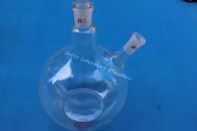 5000ml 5L 2-neck Two Neck Lab Glass Flat Bottom Boiling Flask 24/29 Joint • $92