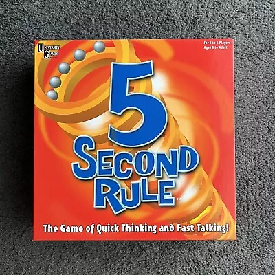 5 Second Rule Board Game 2011 Complete University Games • $28.99