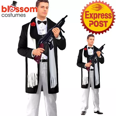 CA1554 Roaring 20s Gent Gangster Boss Gentleman Chicago Mens Gatsby Pimp Costume • $42.58