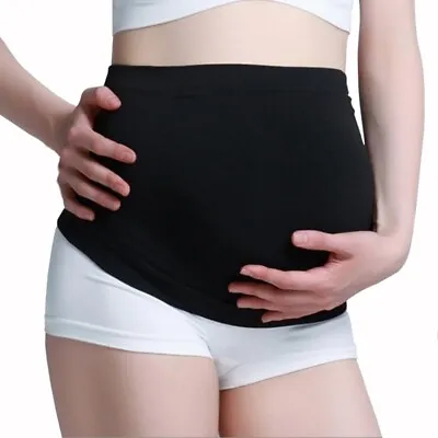 £9.27 • Buy Maternity Pregnancy Belt Lumbar Back Support Waist Band Belly Bump Brace Black