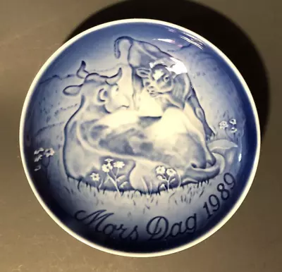 Bing & Grøndahl 6  Mors Dag 1989  Cow And Calf  Mother's Day Plate • $1.29