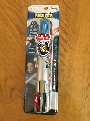 Disney Firefly Star Wars Light Up Timer Toothbrush Light & Sound Saber Rey A++ • £10.62