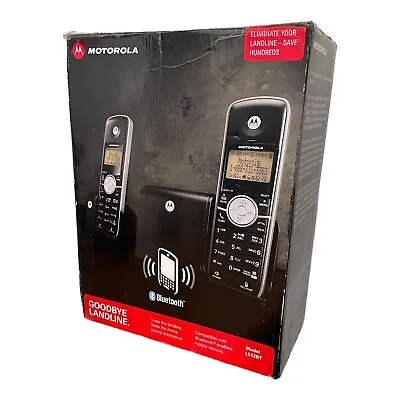 Motorola L512BT Goodbye Landline - Cordless 2 Phones AnsweringBlu Etooth Mobile • $22.50