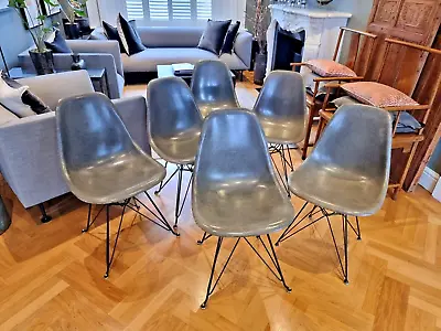 Set Of 6 DSR Charles Eames Chairs - Original 50s/60s Fibreglass Rare Colour • £3500