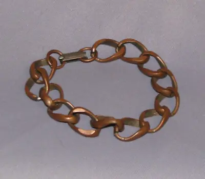Men's Or Women's Vintage Chunky Chain Link Solid Copper Bracelet 6 1/2 In • $22
