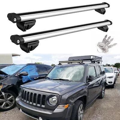 53  Top Roof Rack Cross Bar Luggage Cargo Carrier Rail For Jeep Patriot 2007-17 • $169.11