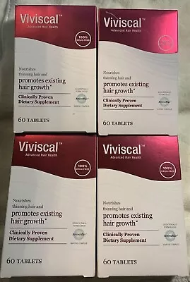 Lot Of 4 Women's Viviscal Advanced Hair 240 Tablets Four Month Supply 02/2025 • $89.99