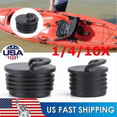 $6.57 • Buy 1/4/10X Rubber Scupper Stopper Plug Bung For Kayak Canoe Marine Boat Drain Holes