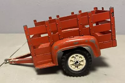 Vintage Hubley 10” Red Stake Trailer Model 800 Original Paint Toy • $19.99