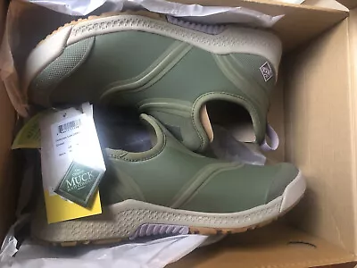 £60 • Buy Muck Boot Womens Outscape Low Green Wellie Slip On Shoe Festival Garden UK8/EU42