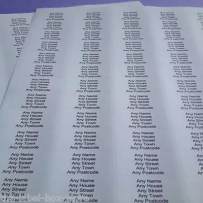 £2.95 • Buy Printed Personalised Mini Small Self Adhesive White Return Address Labels