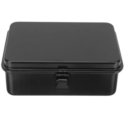 Metal Lockable Toolbox Tool Storage Organizer Electrician Portable Metal • £21.98