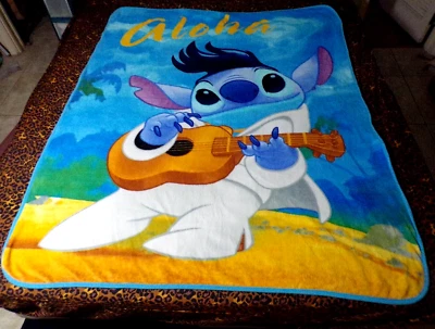 $14.50 • Buy Disney Super Plush Lilo & Stitch Throw Blanket 48  X 60  In LN Condition