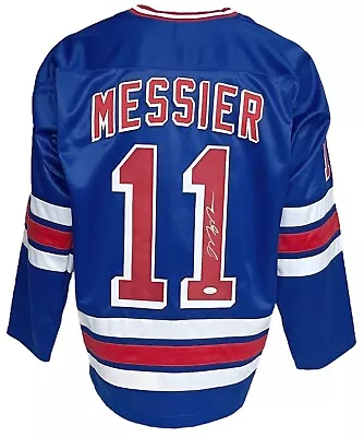 New York Rangers Mark Messier Autographed Pro Style Blue Jersey JSA Authentic... • $229