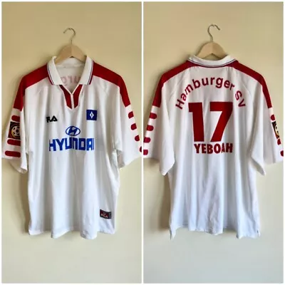 Hamburg SV Match Worn ? Issue Tony Yeboah 1999/2000 Home Shirt Jersey Fila Sz XL • $175