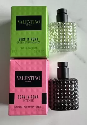 Valentino Donna Born In Roma Intense & Green Stravaganza Eau De Parfum 6ml Mini • £28