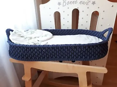 Changing Basket Newborn Lounger Moses Basket  Baby Bassinet Crochet Baby Crib • $105