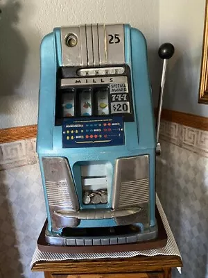$2800 • Buy 1944 Mills 25 Cent Slot Gambling Machine Great Condition Book And Table Included