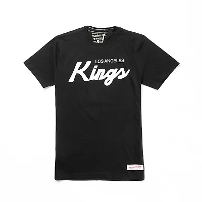 Los Angeles Kings NHL Black Cotton Mitchell & Ness Tee T-Shirt Jersey • £16.99
