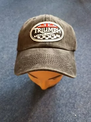 £13.99 • Buy TRIUMPH BRITISH MOTORCYCLES Stone Washed Black Baseball Cap Fits All Adult/Youth