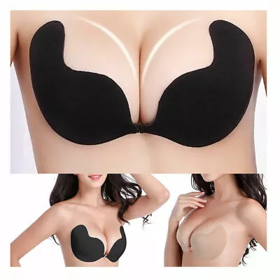 £3.89 • Buy Silicone Adhesive Stick On Push Up Gel Strapless Women Invisible Backless Bra