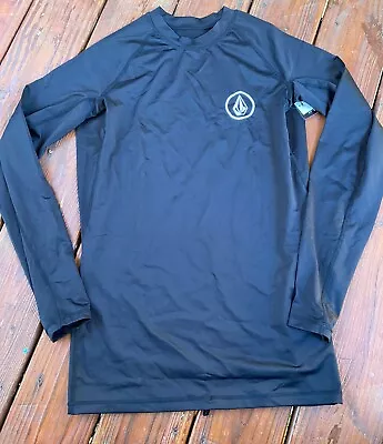 Volcom BLACK Lido Solid Long Sleeve Rashguard US XXL NWT • $25.95