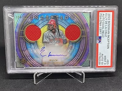 ELLY DE LA CRUZ 2022 Bowman Inception Cincinnati Reds AUTO DNA 10 RELIC PSA 9 • $1999.99