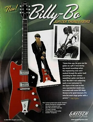 BILLY GIBBONS & BO DIDDLEY - GRETSCH GUITARS - 2006 Print Advertisement • $5.95