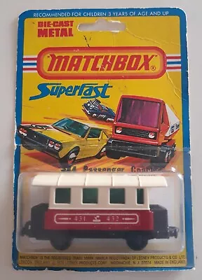  Matchbox Superfast Lesney #44 Passenger Coach Die-Cast 1976 New In Blister Pack • $9.99
