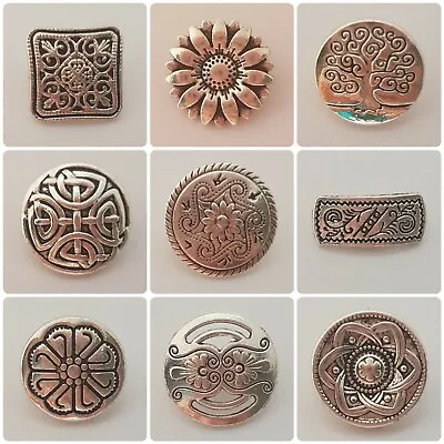 Silver Metal Buttons – Shank Cardigan Flower Tree Celtic Square Cutout Uk • £9.65