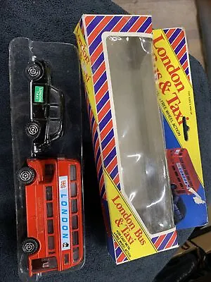 VINTAGE 1980s M. Persaud Ltd London Bus & Taxi Die Cast Set • $15.99