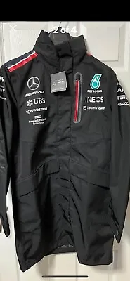 Mercedes AMG Petronas F1 Team Rain Jacket Coat 2023 Size M • £85