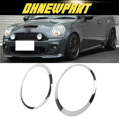 1 Pair Chrome Headlight Trim Ring Bezel Cover For Mini Cooper R55 R56 2007-2015 • $24.99