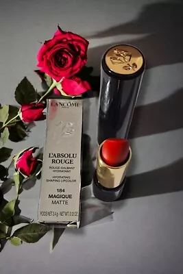 Lancome L'absolu Rouge - Hydrating Shaping Lipcolor #184 Magique Matte 3.4g NEW  • £11.99