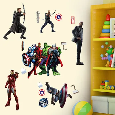 Avenger Wall Stickers Marvel Bedroom Nursery Decor Art Mural Decal UK Seller • £6.18