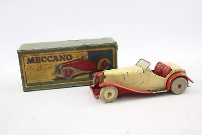 Meccano Two Seater Sports Car Clockwork M223 Tin Plate Boxed 1935 • £39