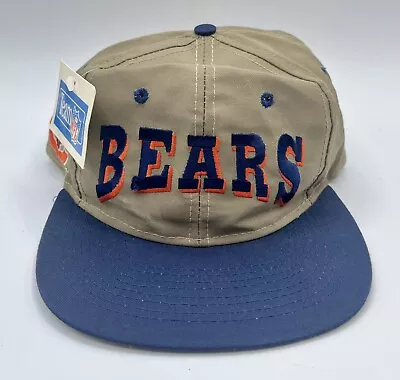 Vintage Twill Chicago Bears Hat Snapback 90's Team NFL Spell Out Embroidery NWT • $24.99