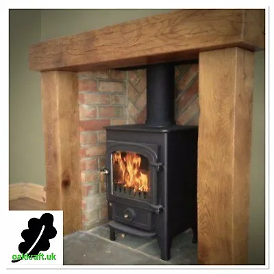 OAK FIREPLACE SURROUND 6  X 6  SHELF 6 X 5  UPRIGHTS IN 4 SIZES AND 3 FINISHES  • £385
