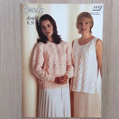 Dk Knitting Patterns Womens Long Tunic / Vest Top & Sweater To Fit Bust 32-42  • £4
