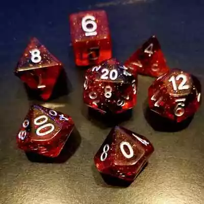 Bloodstone 7 Dice Set Polyhedral RPG DnD Dungeons Dragons Pathfinder D20 • $12.95