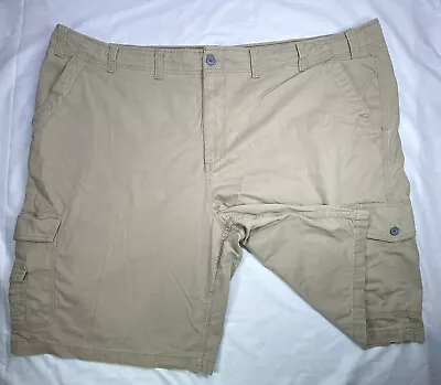 J. Ferrar Cargo Shorts 54 Tan Khaki Chino Pockets Utility Big & Tall Adult Work • $14.97